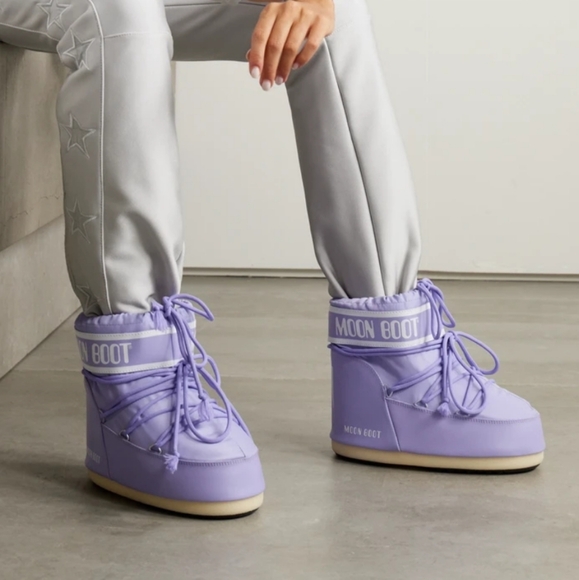 Moon Boot Purple Low Icon Snow Boot Moon Boots Lilac purple Snow Boots Short - Picture 3 of 17